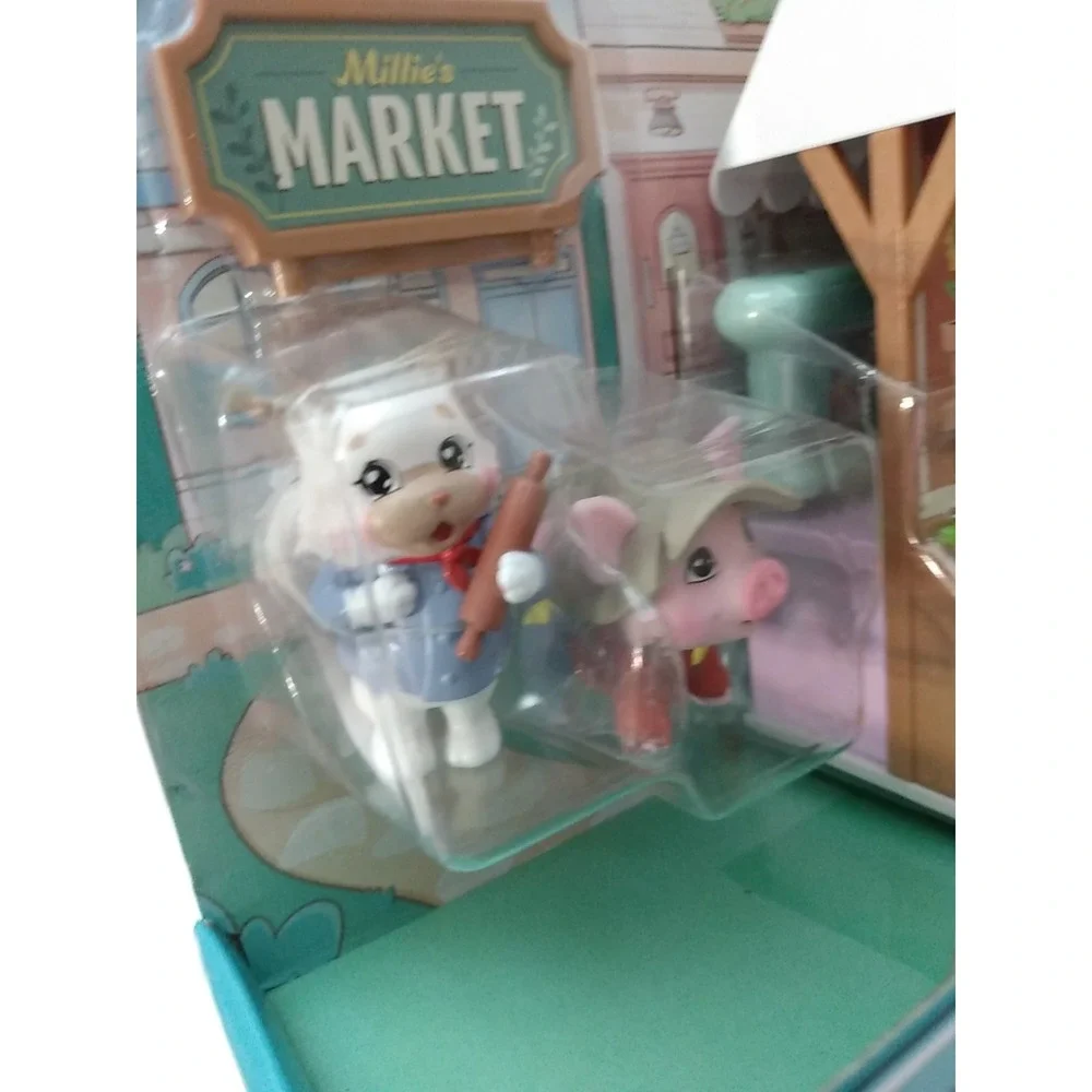 Friendship Heights Market And Cafe W/ Millie And Biscuit 2 in 1 Playset New